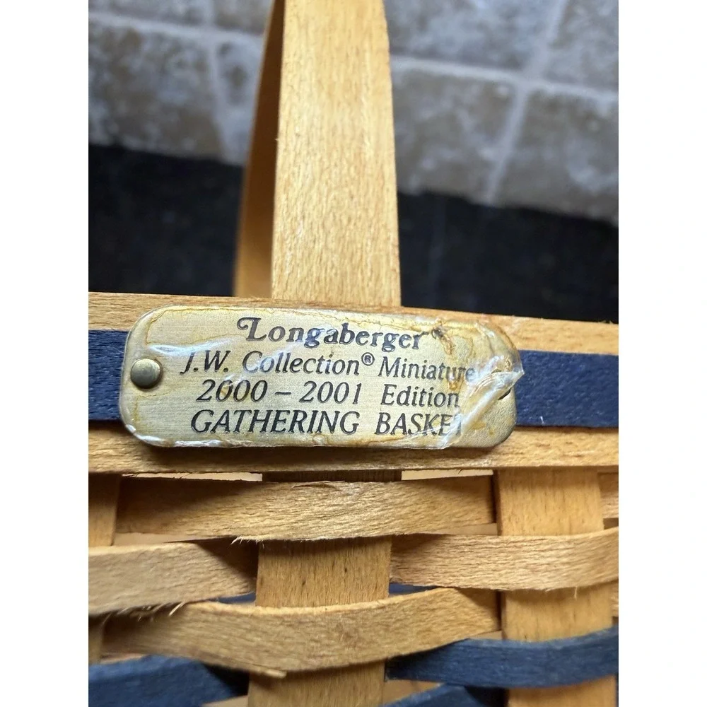 NEW Longaberger Collectors‎ Club 2000 JW Miniature Gathering Basket & Liner